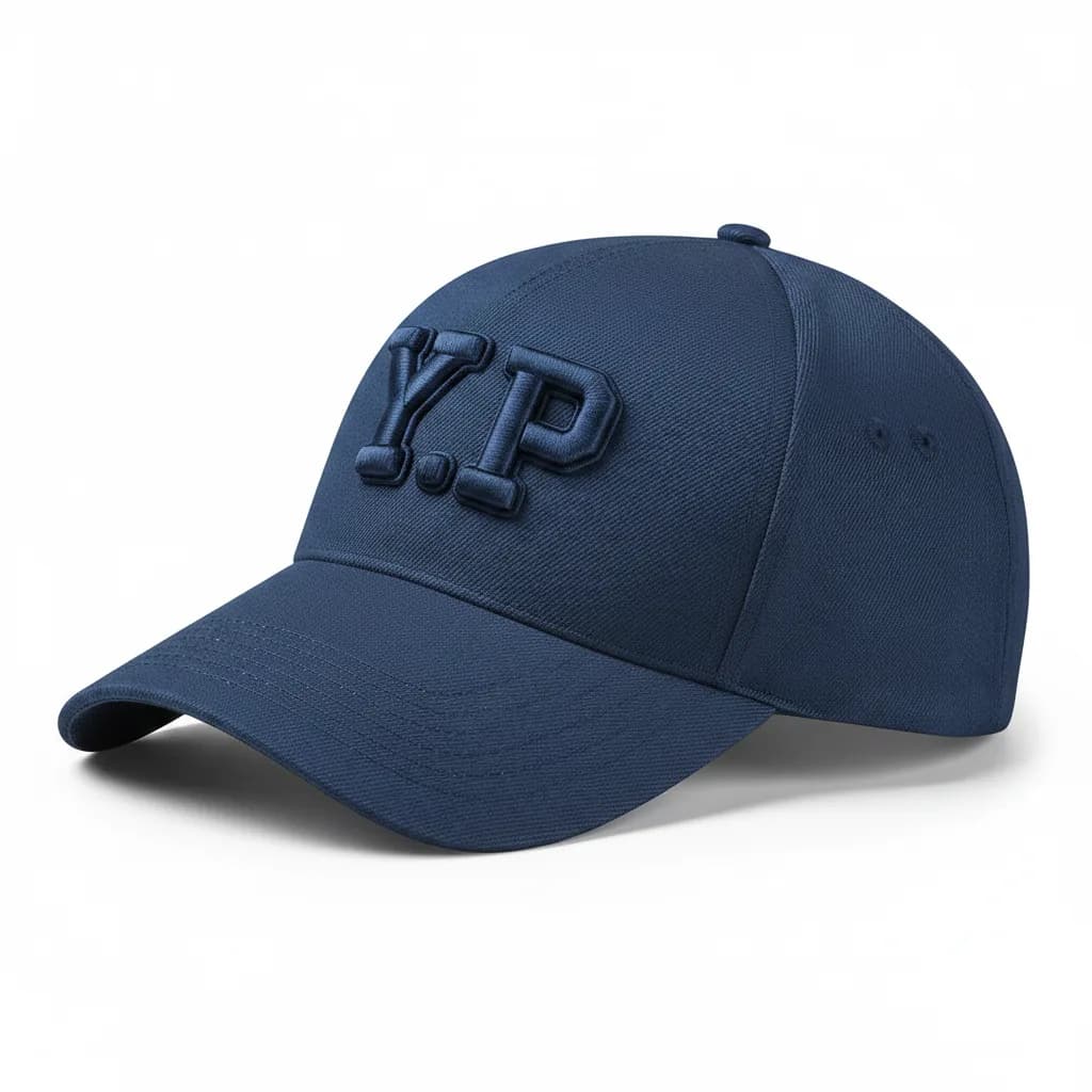Snapback brodée 3D Y.P. navy, logotype sculpté en volume