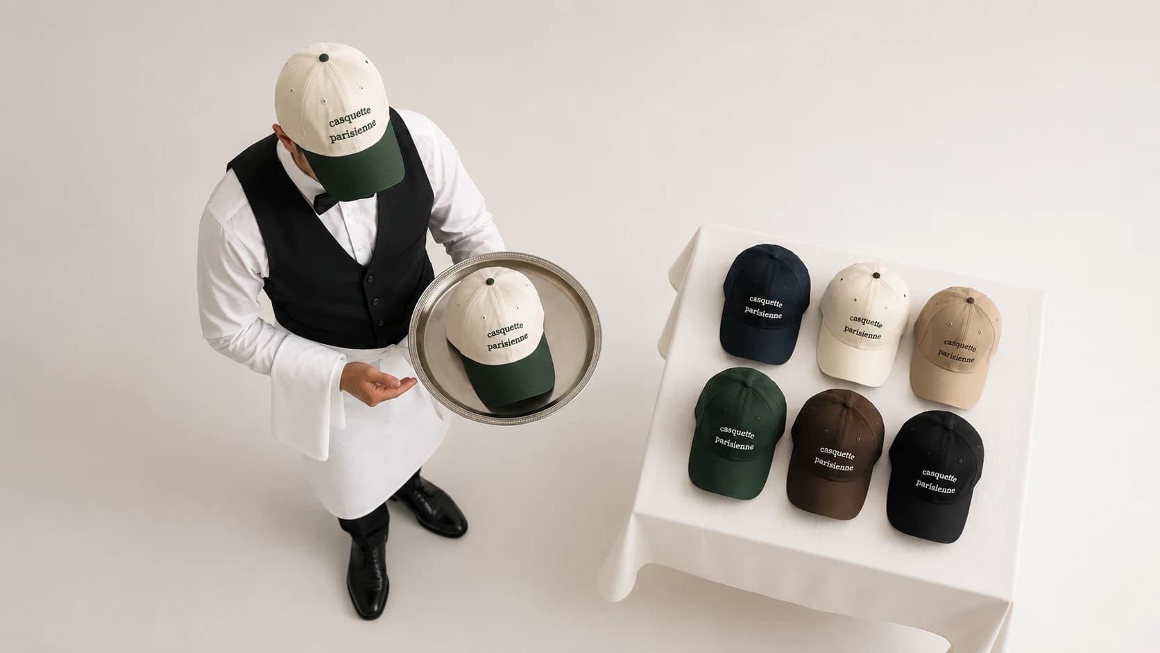 Casquette restauration personnalisée brodée, atelier de broderie Paris
