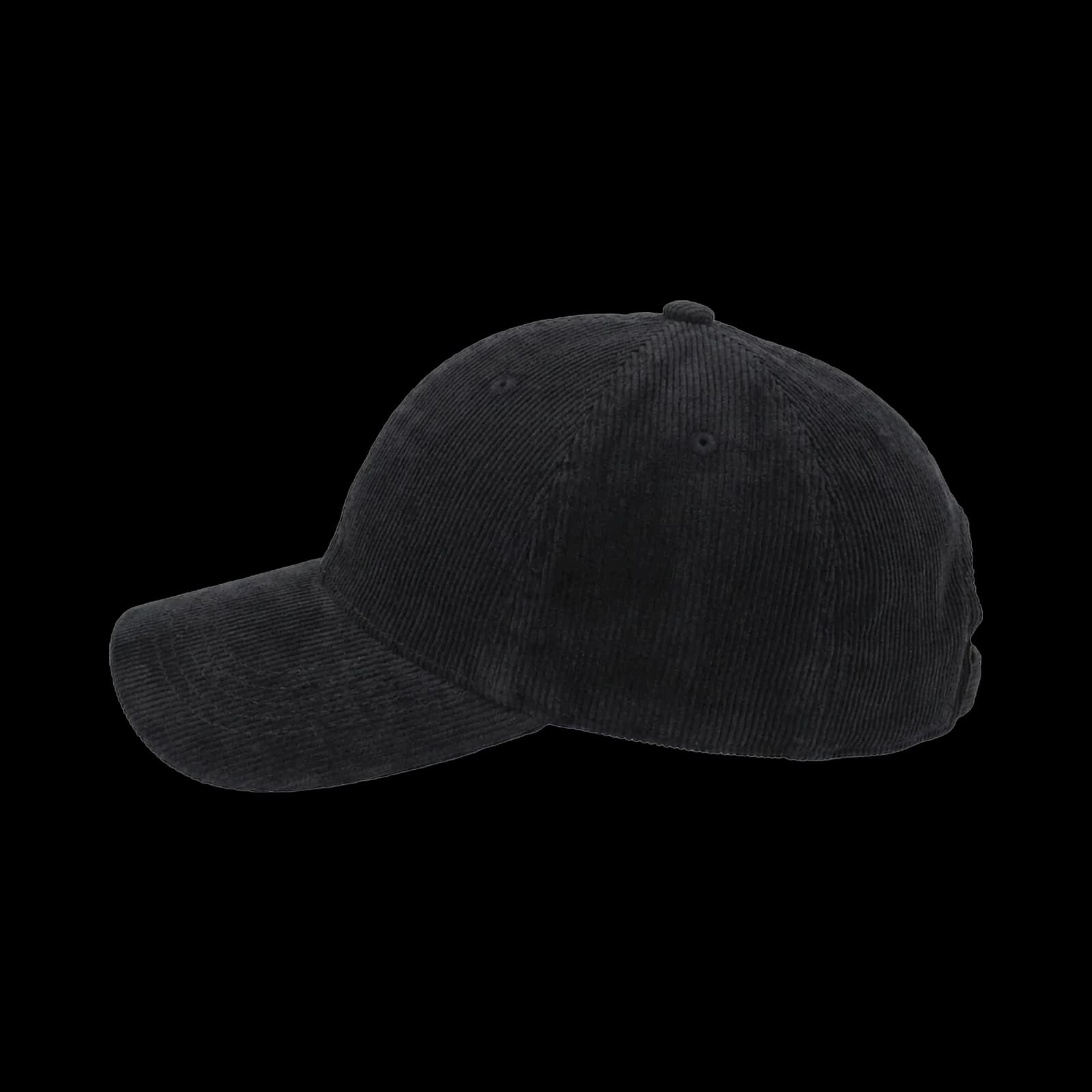 Casquette Alfred brodée personnalisée noire, 6-panel souple, Velours premium
