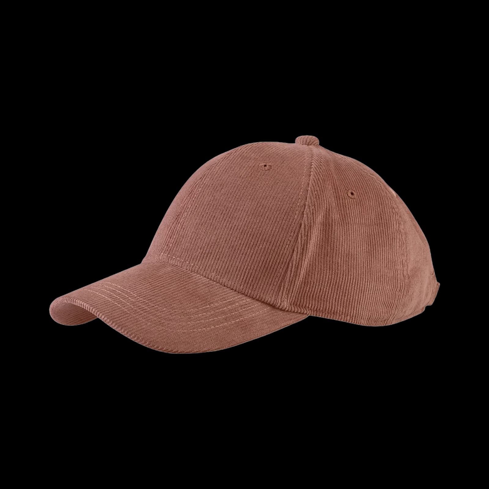 Casquette velours Alfred saumon, broderie personnalisée