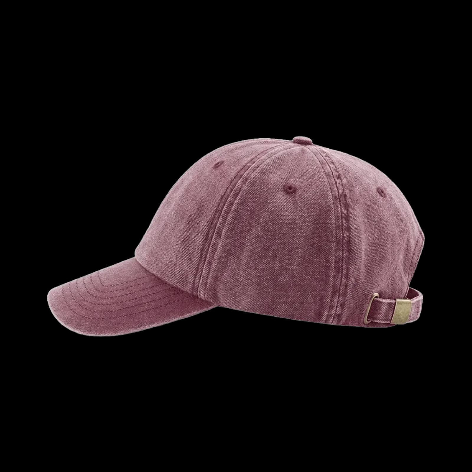 Casquette Alma brodée personnalisée bordeaux, Dad cap souple, Coton brossé délavé
