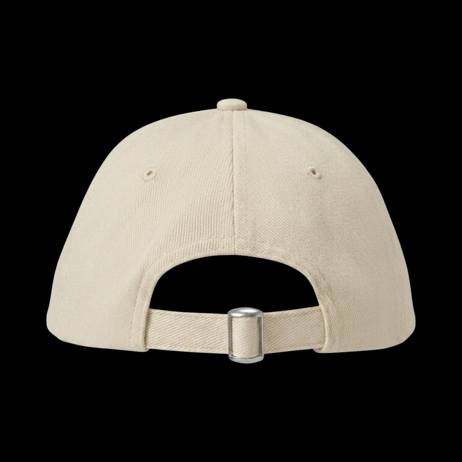 Casquette Axel brodée personnalisée écru, Baseball 6-panel, Coton sergé