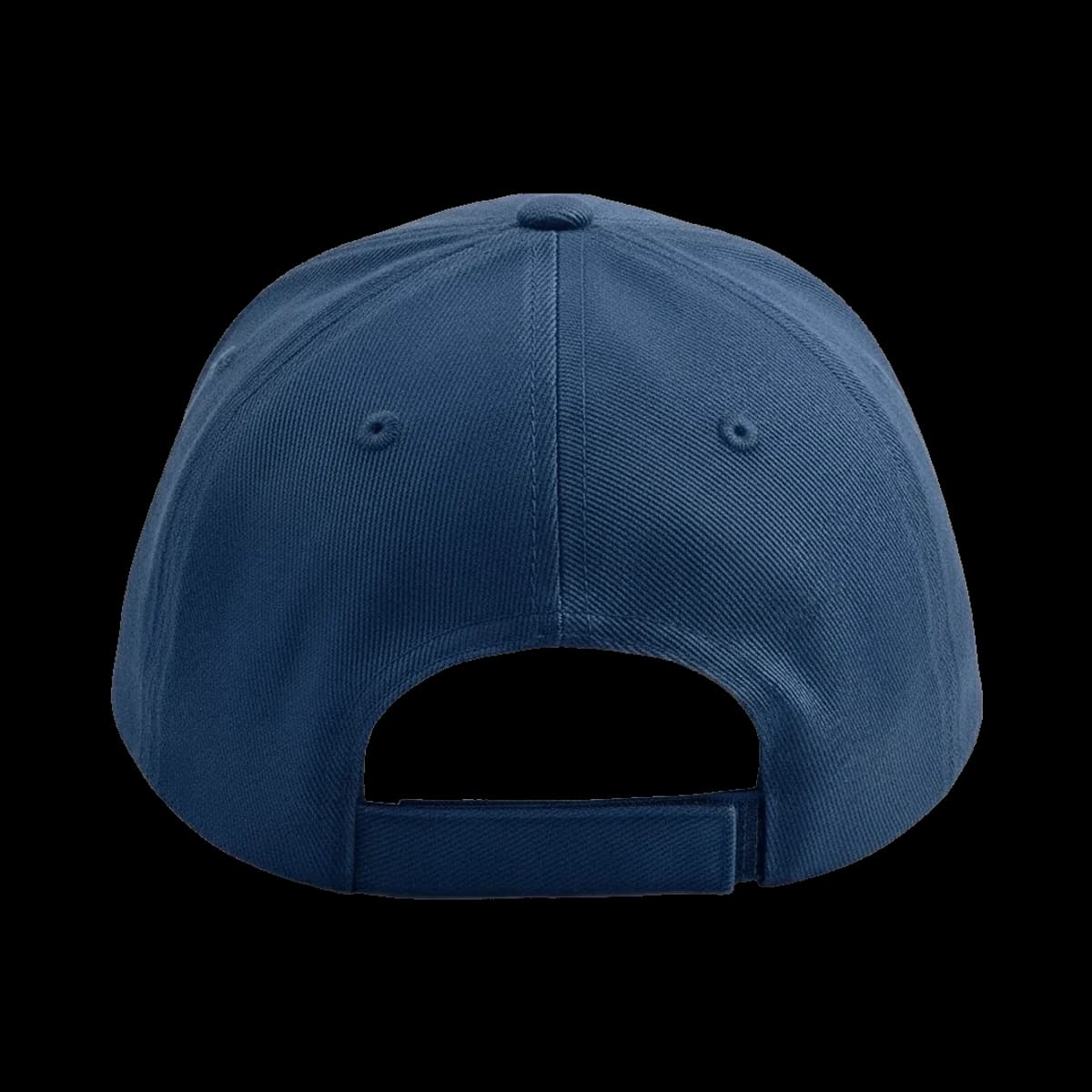 Casquette Eliott brodée personnalisée marine, 5-panel structuré, Coton drill 100%, vue de dos