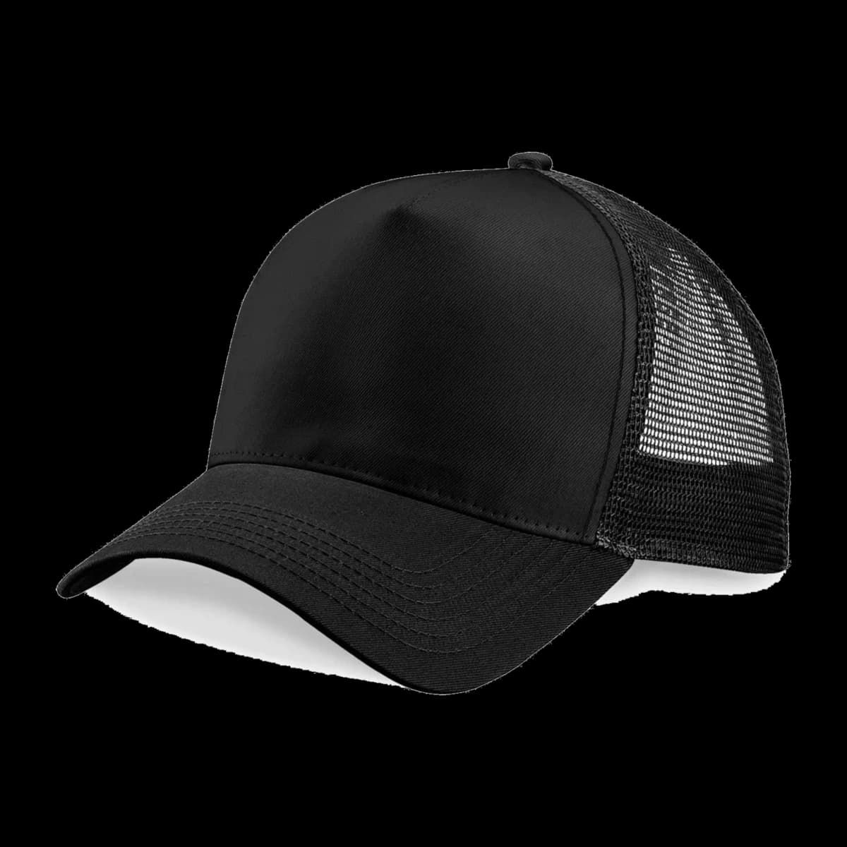 Casquette Trucker baseball 5-panel, filet ventilé brodée Léo, Casquette uniforme staff