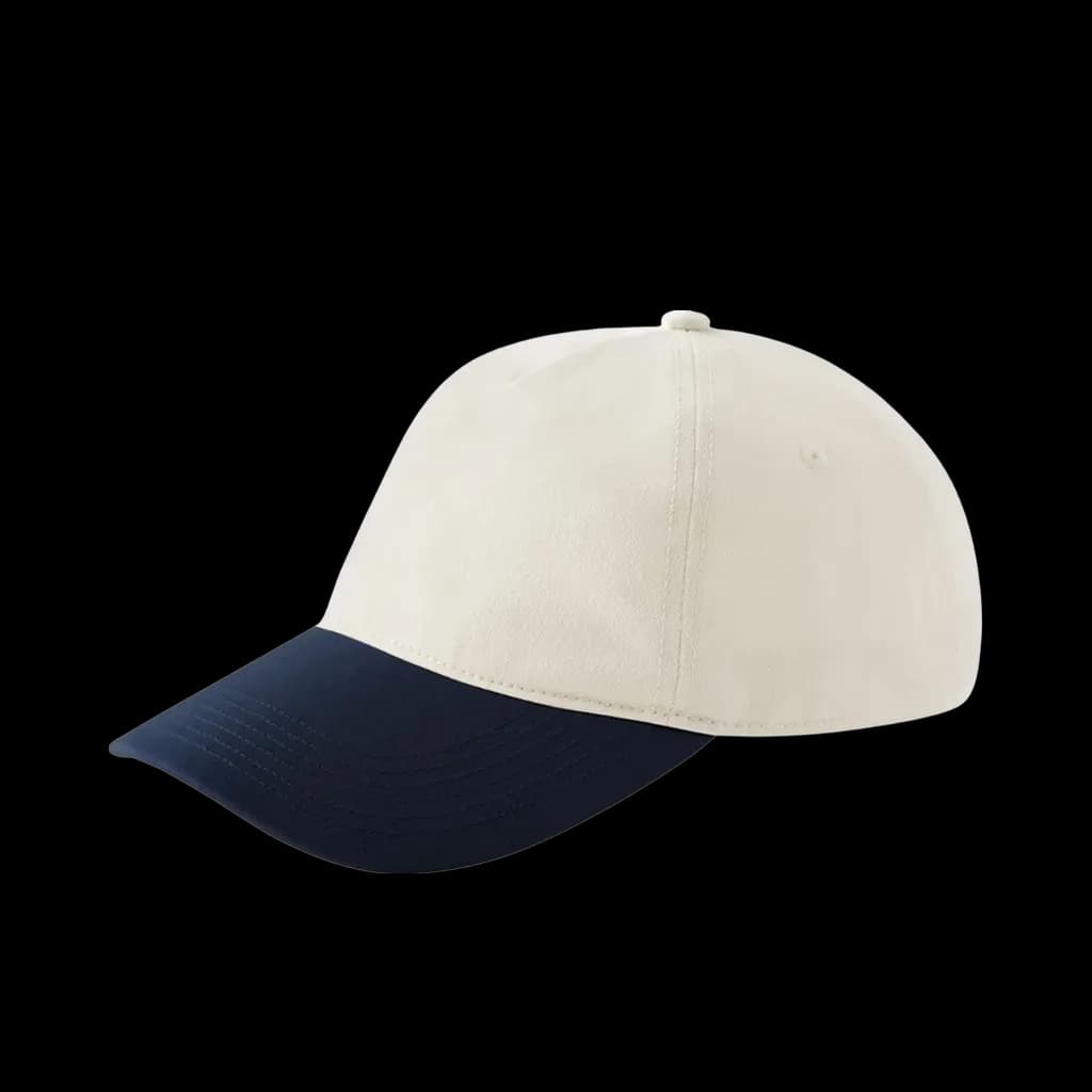 Casquette Baseball 5-panel souple, visière semi-courbée brodée personnalisée Marcel, Coton sergé brossé 100%