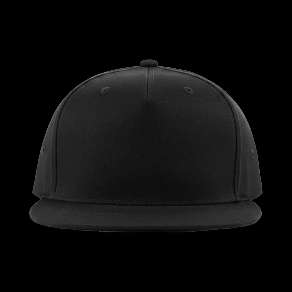 Casquette Snapback 5-panel profil haut, visière plate brodée personnalisée Scott, coloris Noire