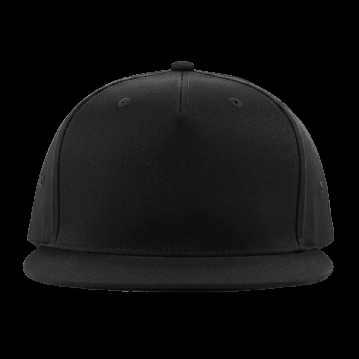 Casquette Snapback 5-panel profil haut, visière plate brodée personnalisée Scott, coloris Noire