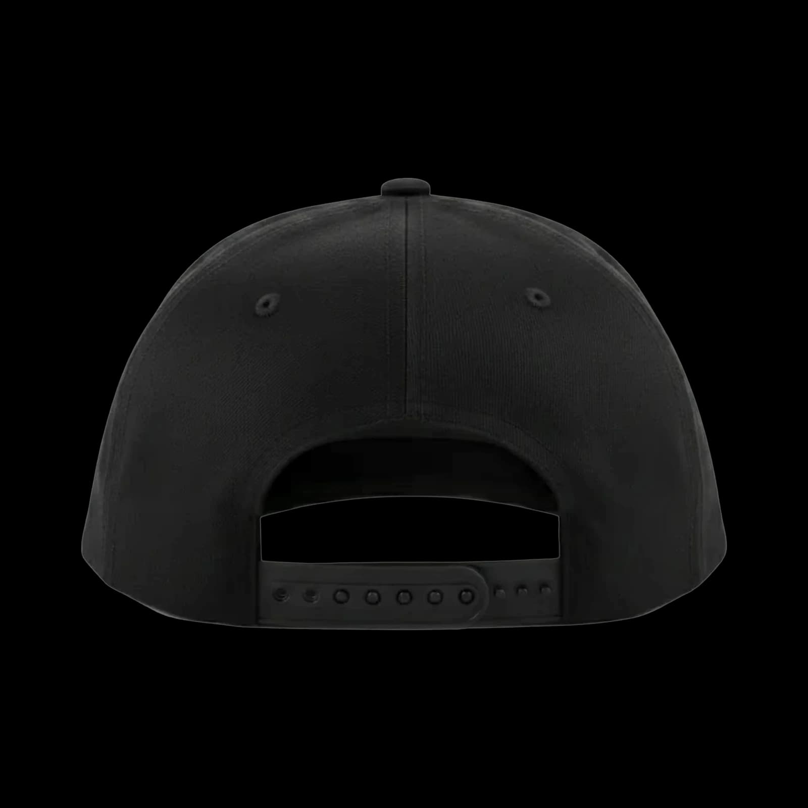 Casquette Scott brodée personnalisée noire, Snapback 5-panel profil haut, visière plate, Coton twill 100%