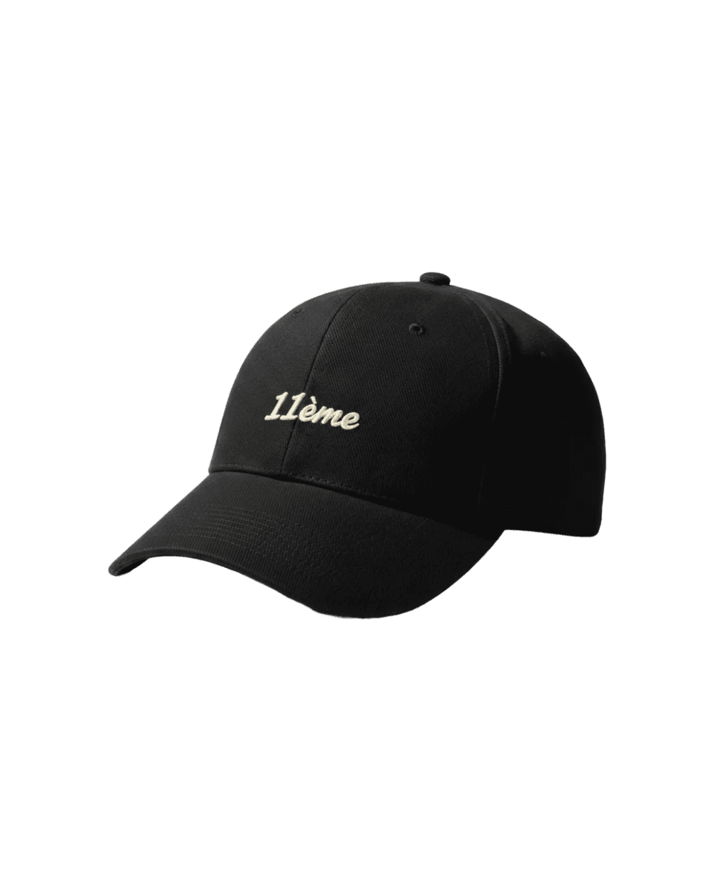 Inspiration casquette personnalisée brodée 11ème script sur baseball noire