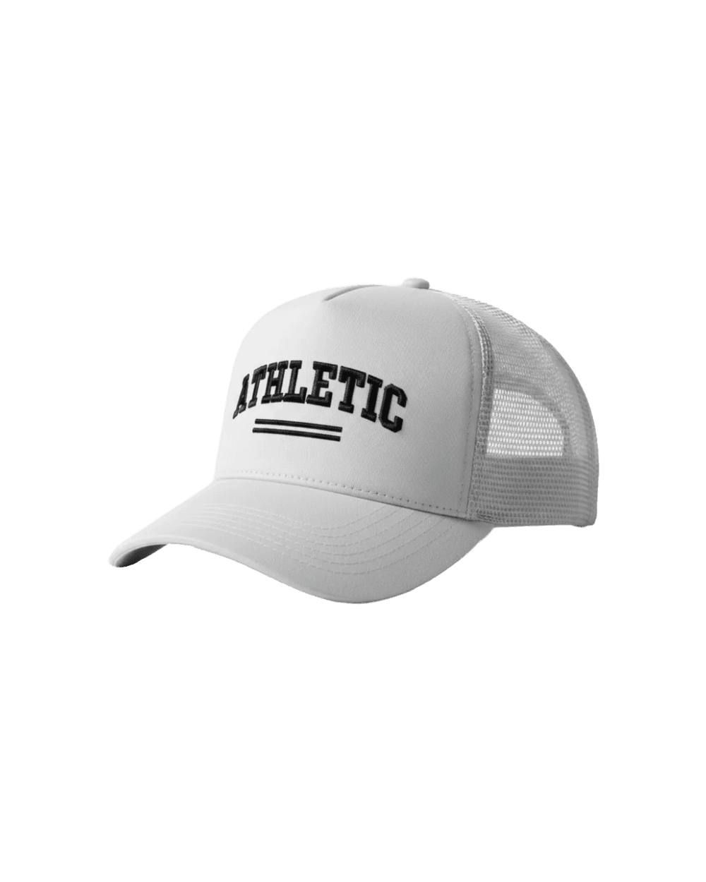 Inspiration casquette personnalisée brodée Athletic varsity sur trucker gris