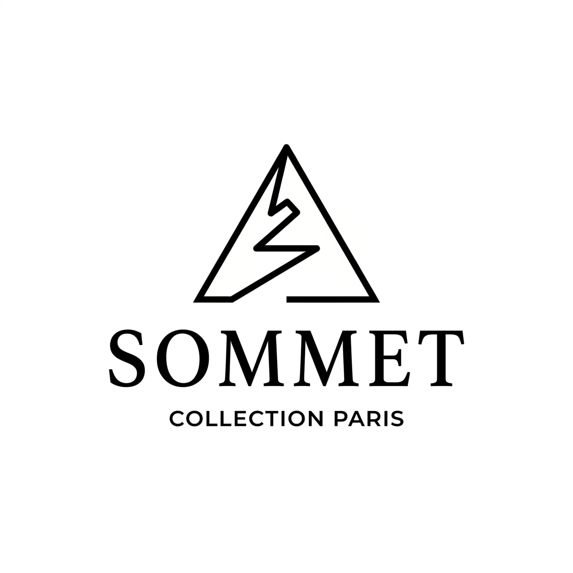 Exemple de logo brodable : pictogramme plein, silhouette solide, filet de séparation, logotype appuyé.