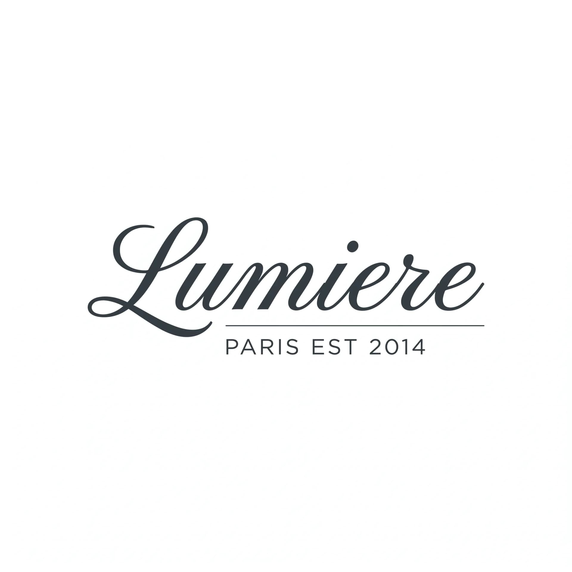 Exemple de logo brodable : script calligraphié, tracé uni, déliés marqués, accroche discrète. rendu premium.
