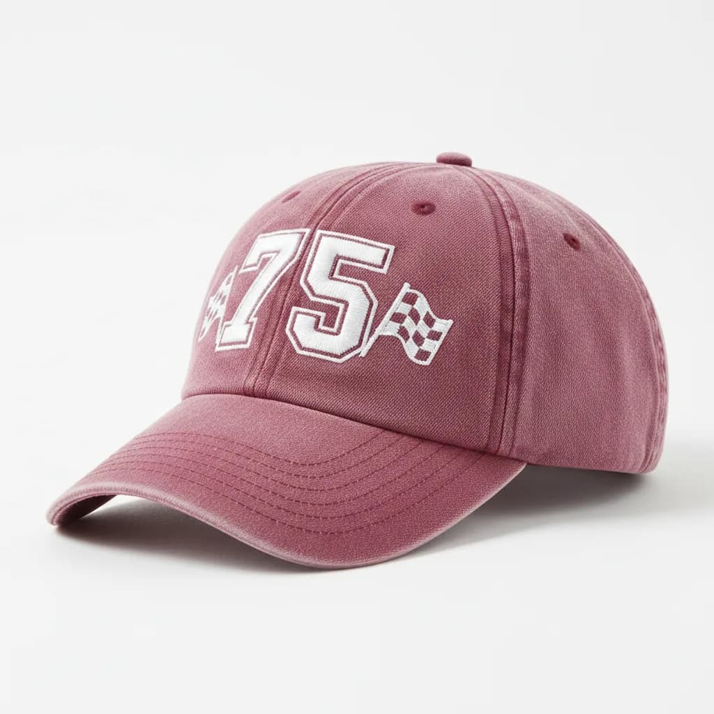 Casquette brodée club sportif vintage Course 75