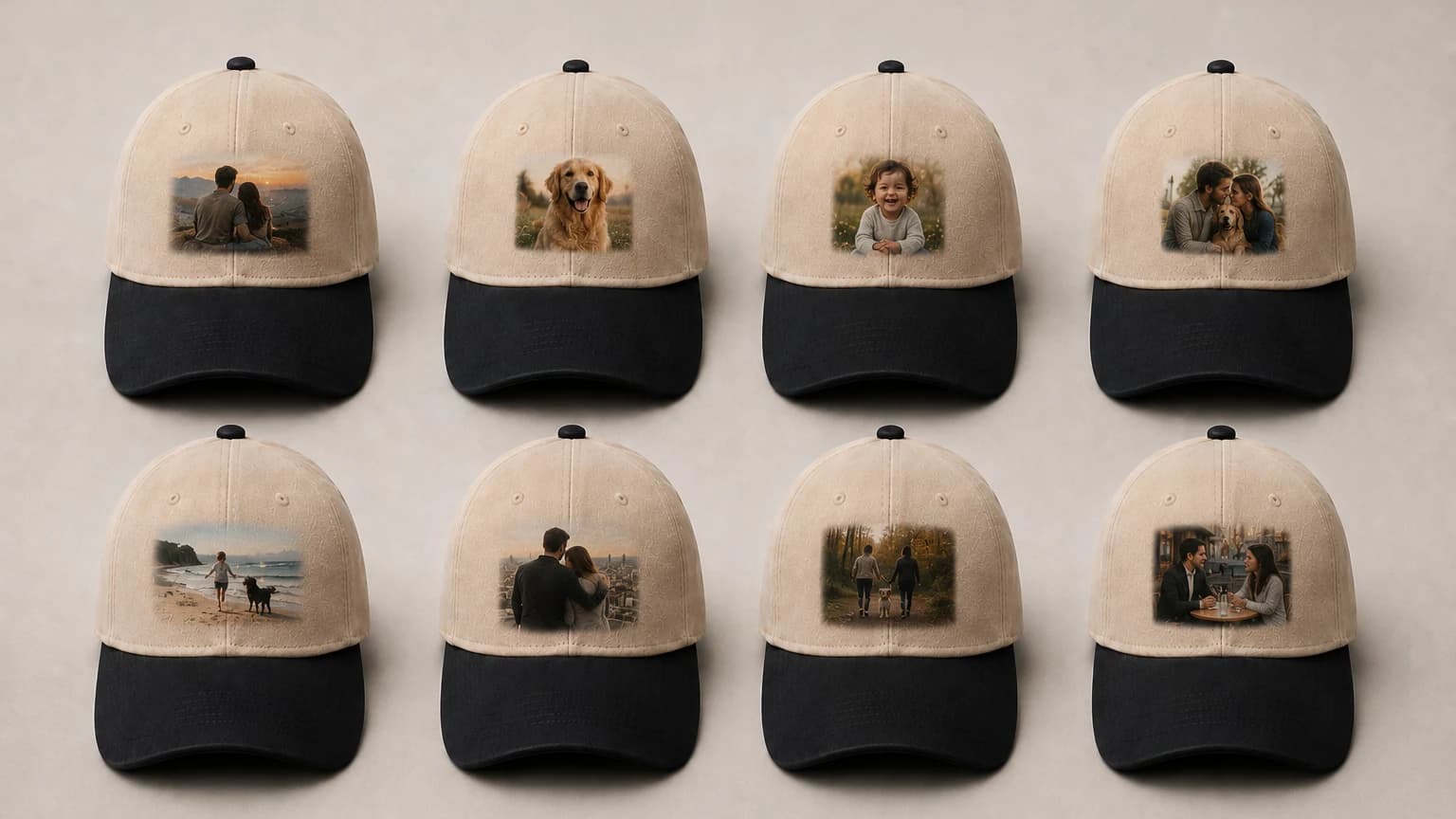 Casquettes photo personnalisées, portraits et souvenirs imprimés en haute définition