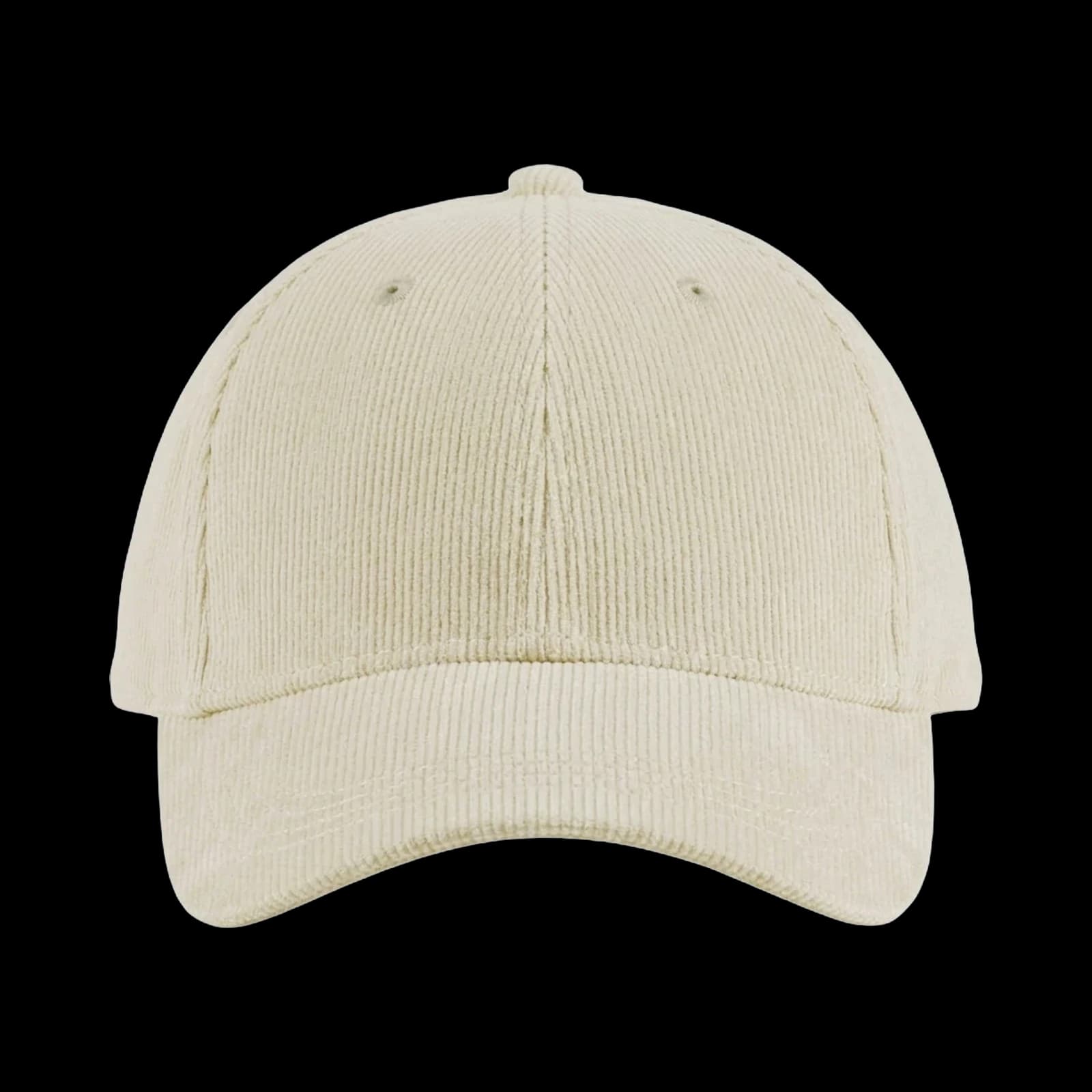 Casquette 6-panel souple brodée personnalisée Alfred, coloris beige, Velours premium