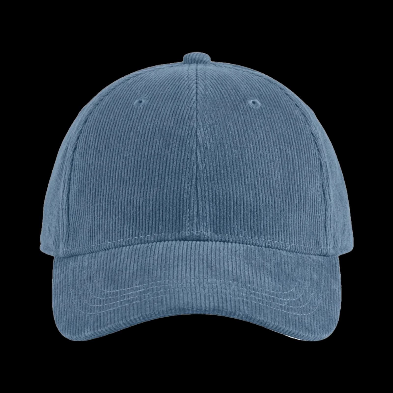 Casquette 6-panel souple brodée personnalisée Alfred, coloris bleu ciel, Velours premium