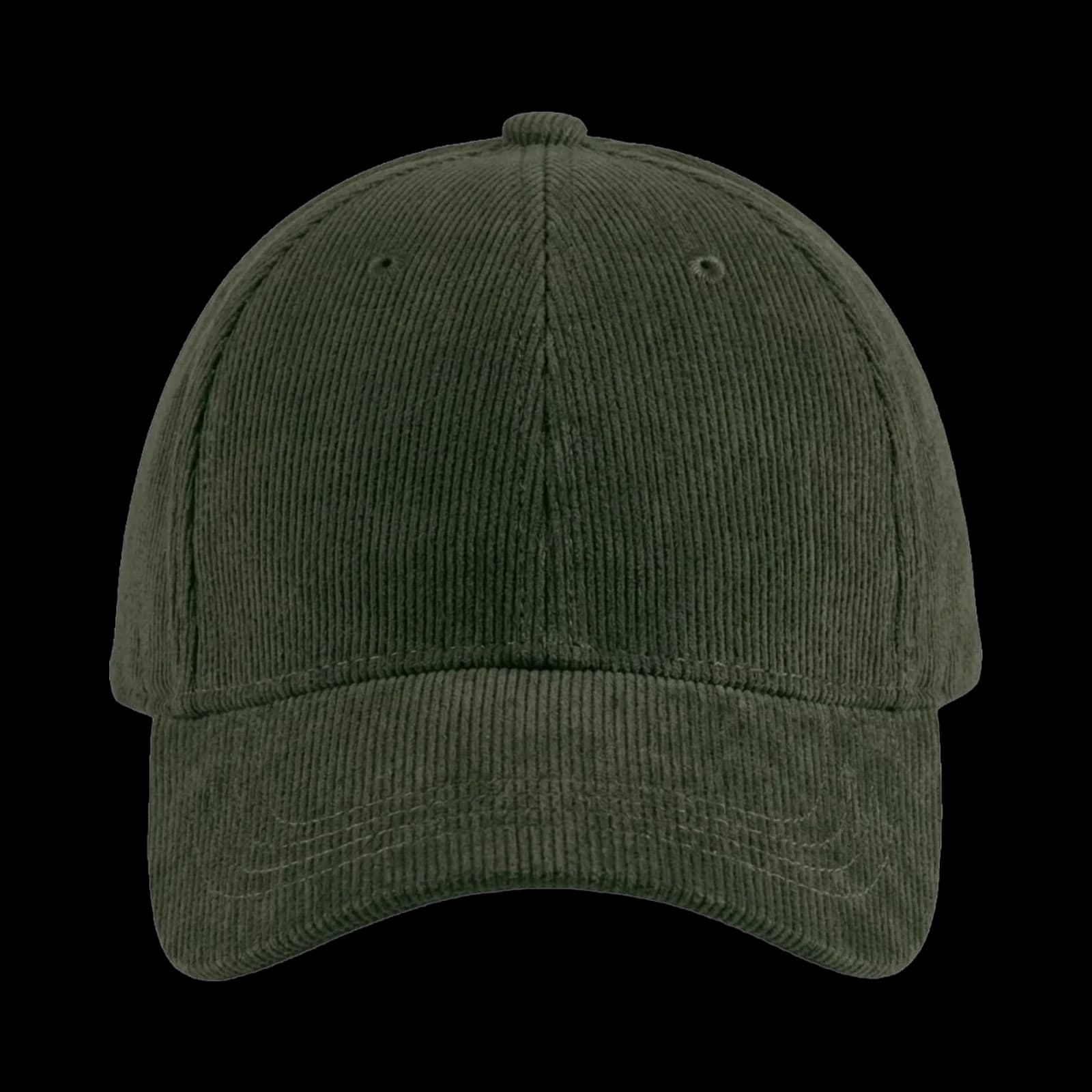 Casquette 6-panel souple brodée personnalisée Alfred, coloris kaki, Velours premium