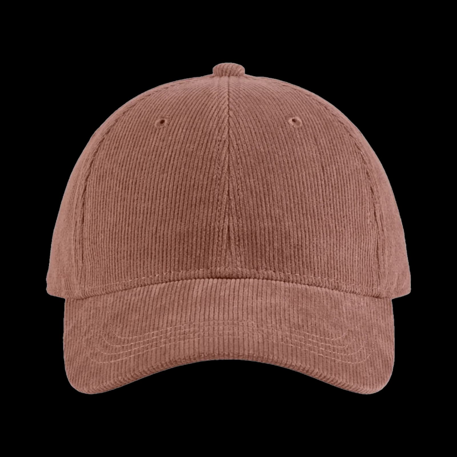 Casquette 6-panel souple brodée personnalisée Alfred, coloris saumon, Velours premium