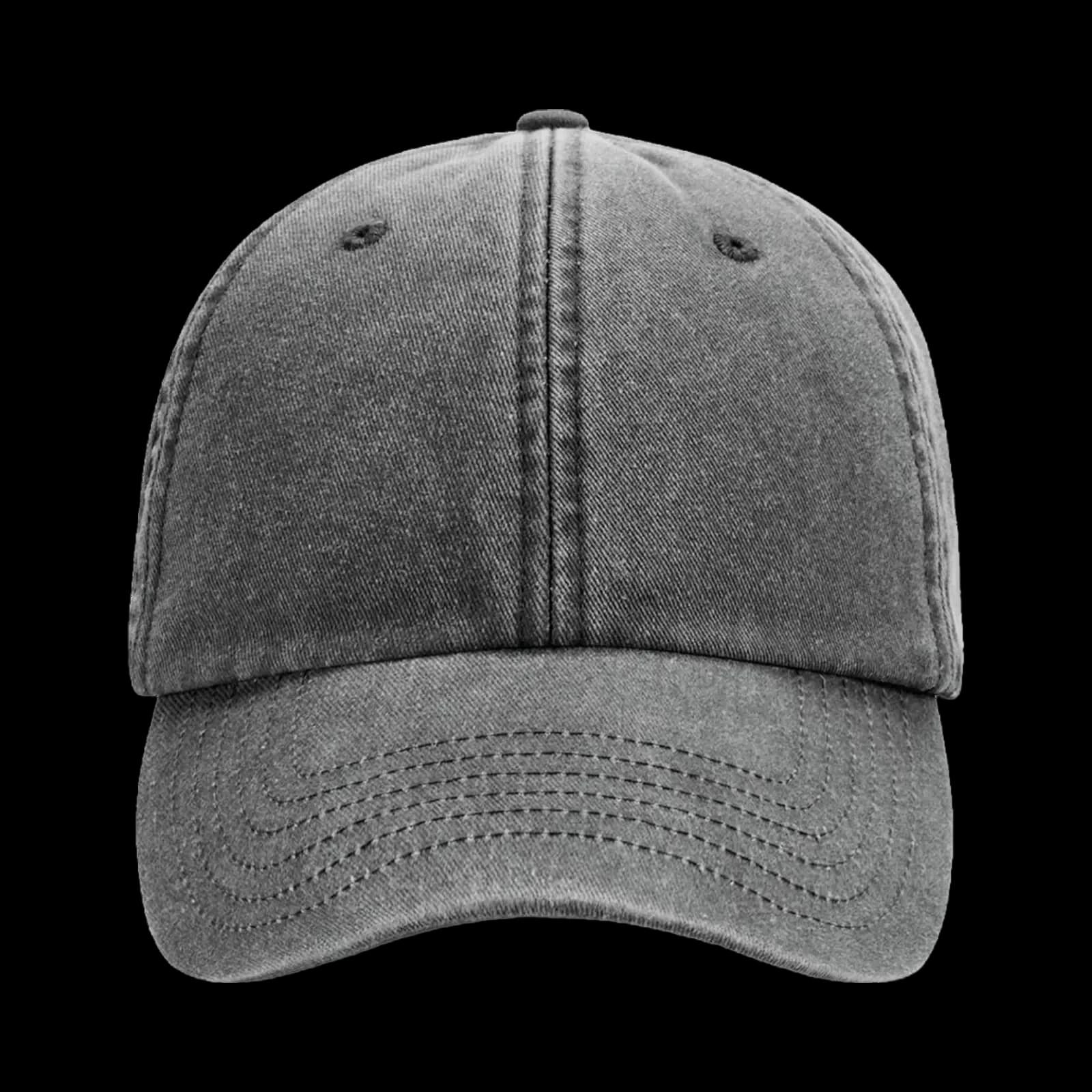 Casquette Dad cap souple brodée personnalisée Alma, coloris noire, Coton brossé délavé