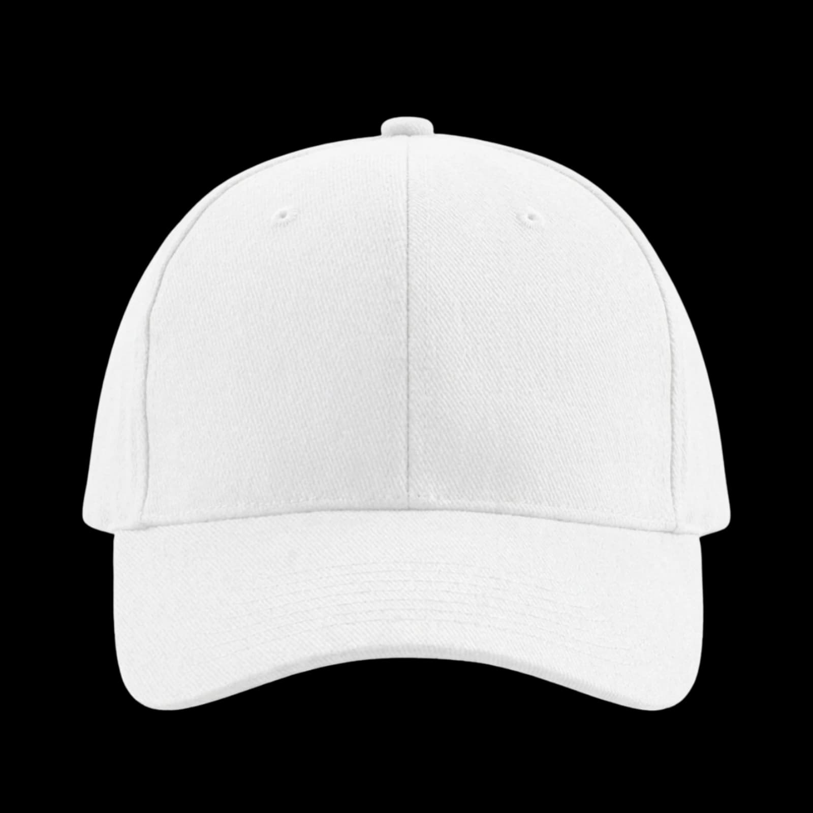 Casquette Baseball 6-panel brodée personnalisée Axel, coloris blanche, Coton sergé