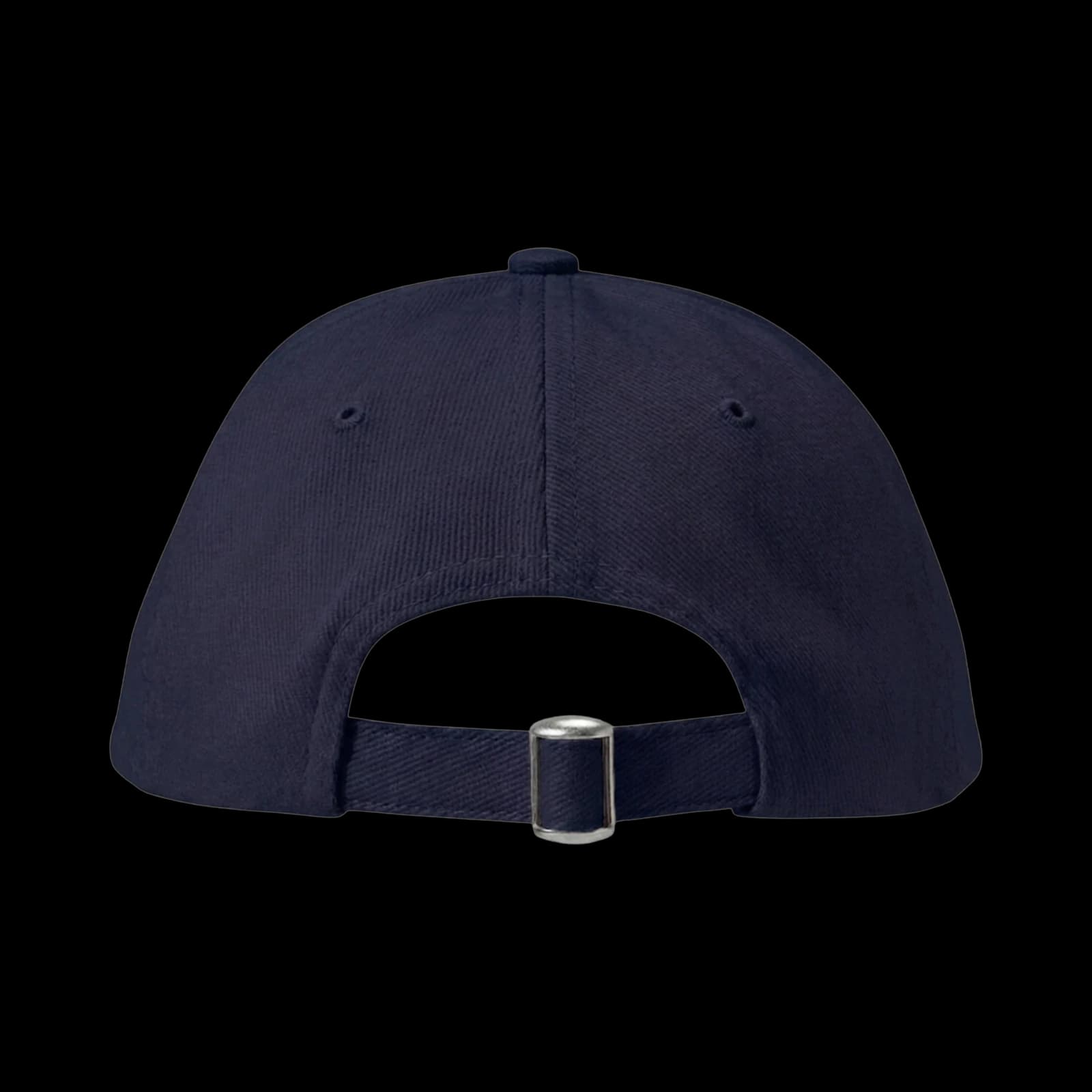 Casquette baseball bleu marine, zone de marquage face arrière, atelier parisien