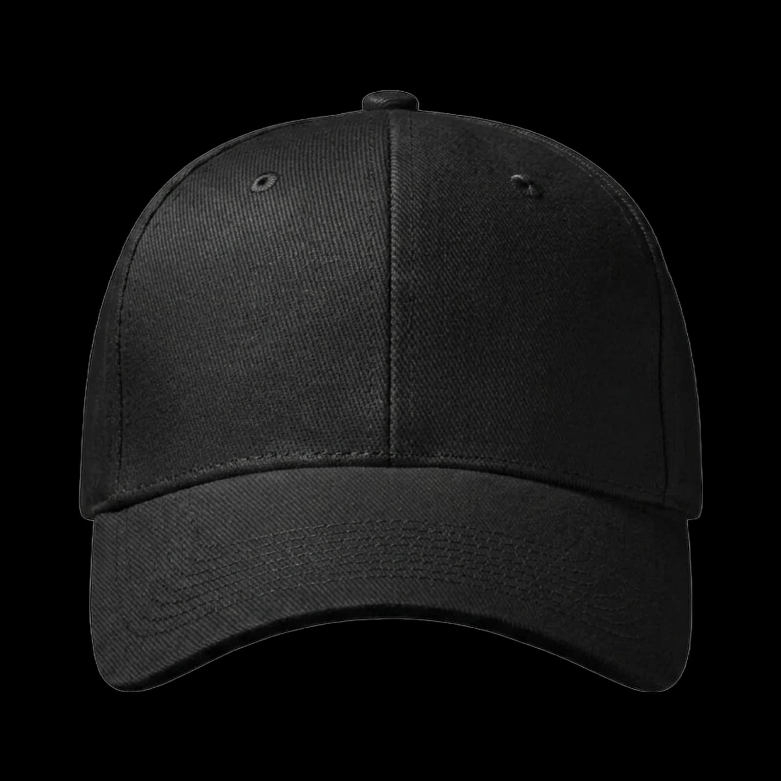 Casquette Baseball 6-panel brodée personnalisée Axel, coloris noire, Coton sergé