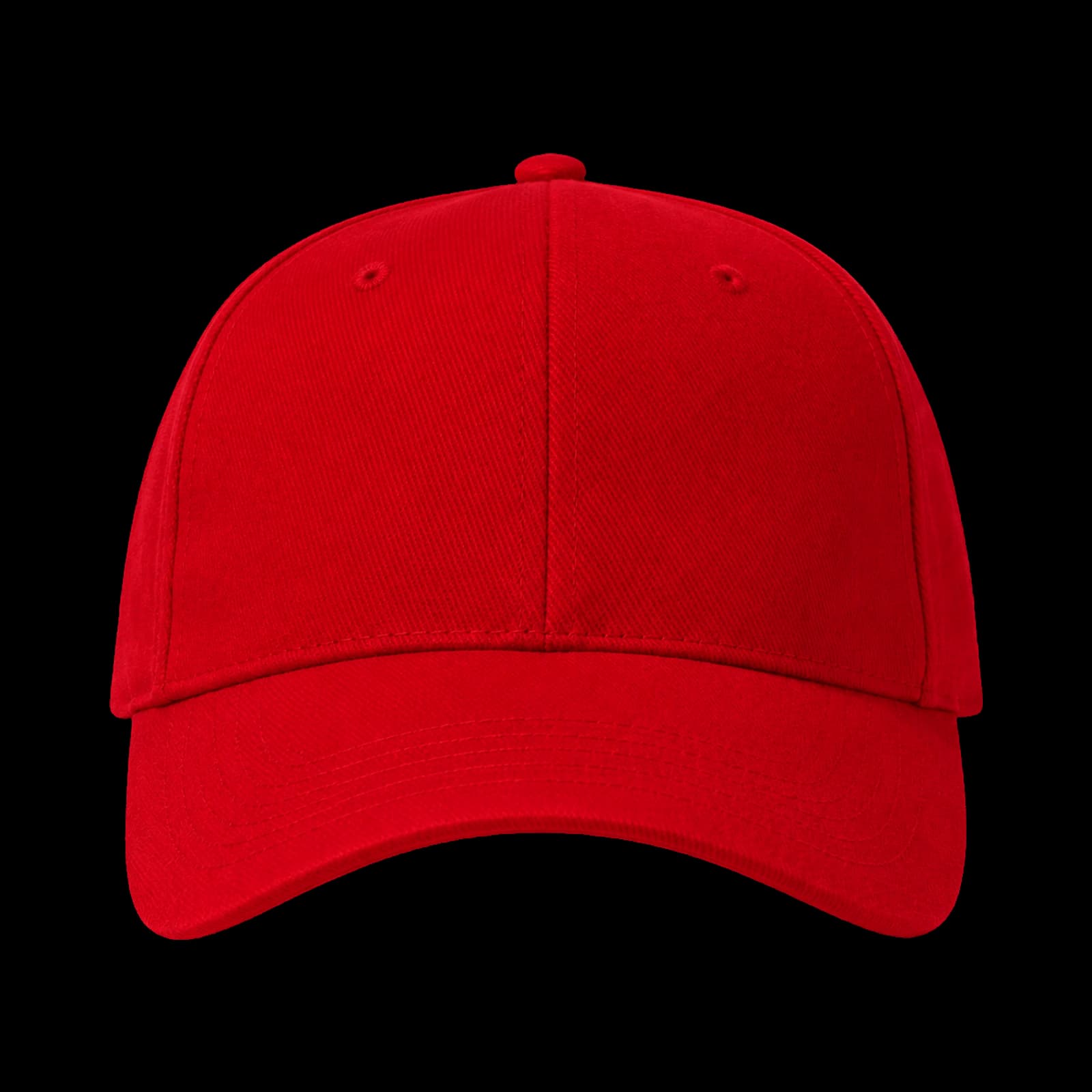 Casquette Baseball 6-panel brodée personnalisée Axel, coloris rouge, Coton sergé