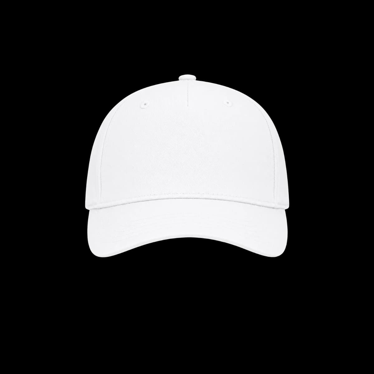 Casquette 5-panel structuré brodée personnalisée Eliott, coloris blanche, Coton drill 100%