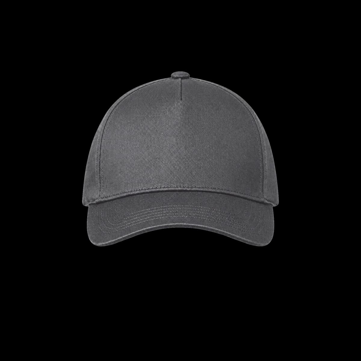 Casquette 5-panel structuré brodée personnalisée Eliott, coloris grise, Coton drill 100%