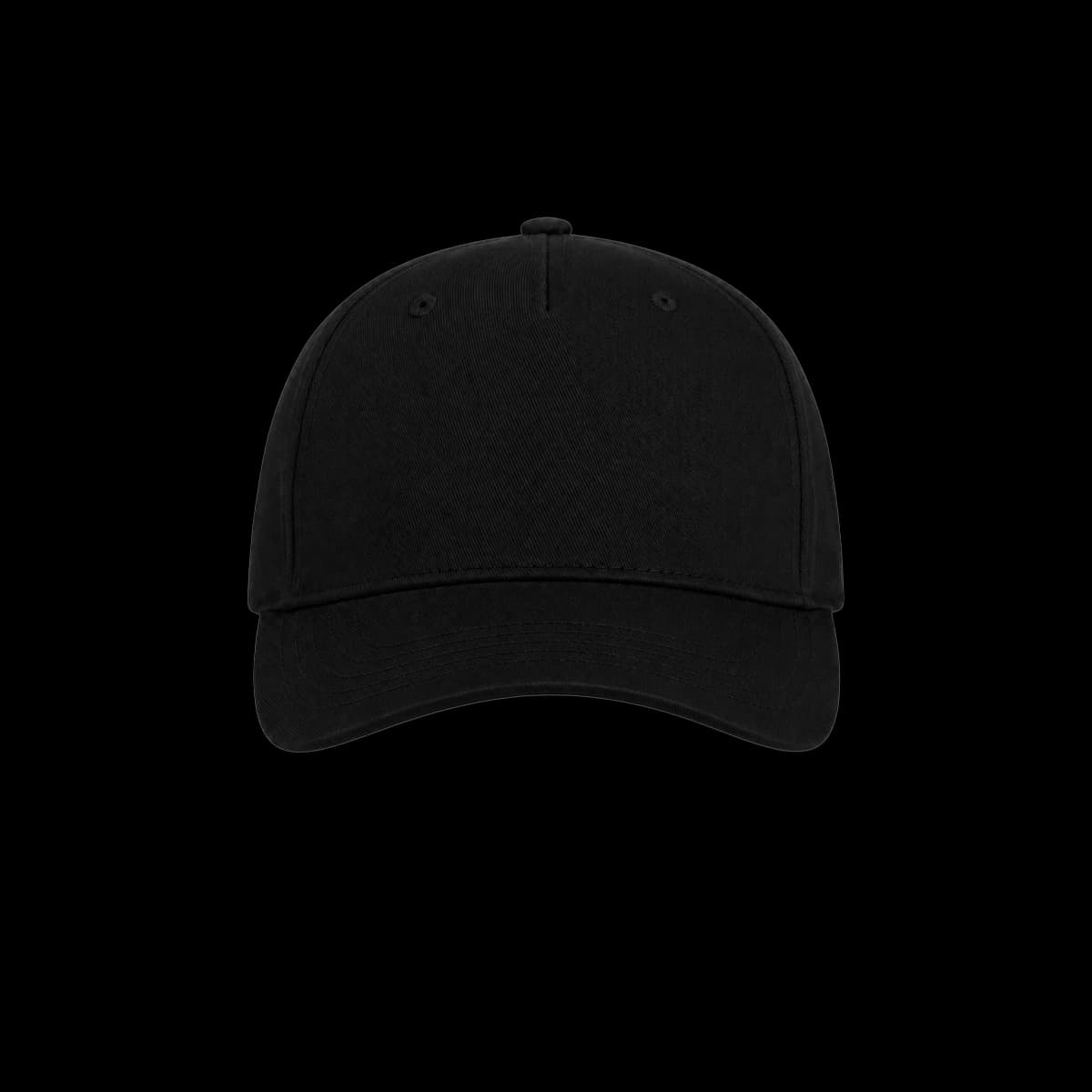 Casquette 5-panel structuré brodée personnalisée Eliott, coloris noire, Coton drill 100%