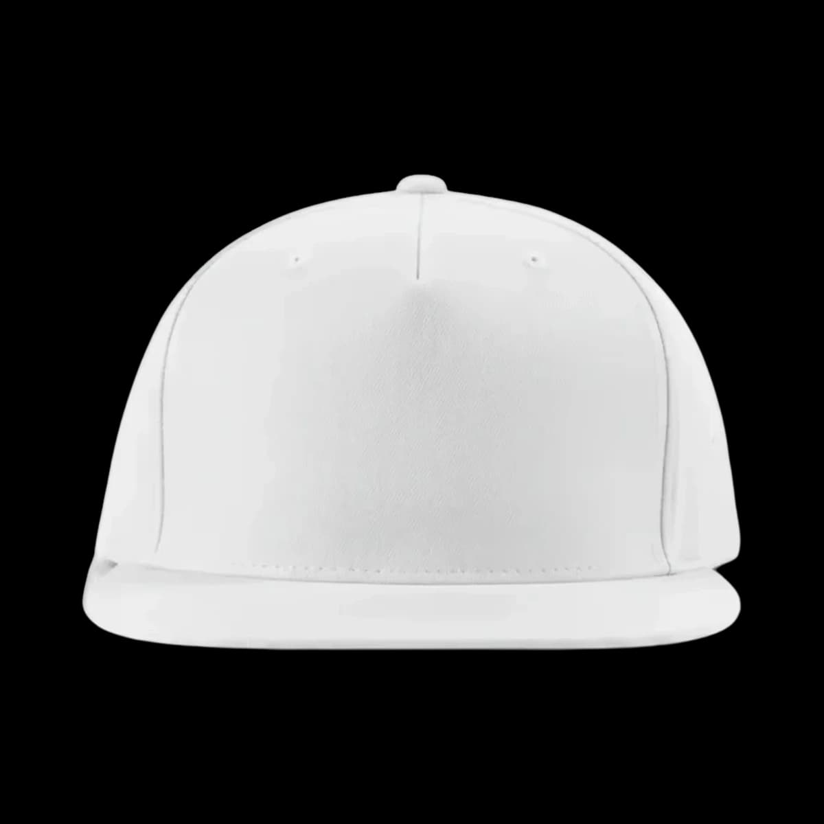 Casquette Snapback 5-panel profil haut, visière plate brodée personnalisée Scott, coloris blanche, Coton twill 100%