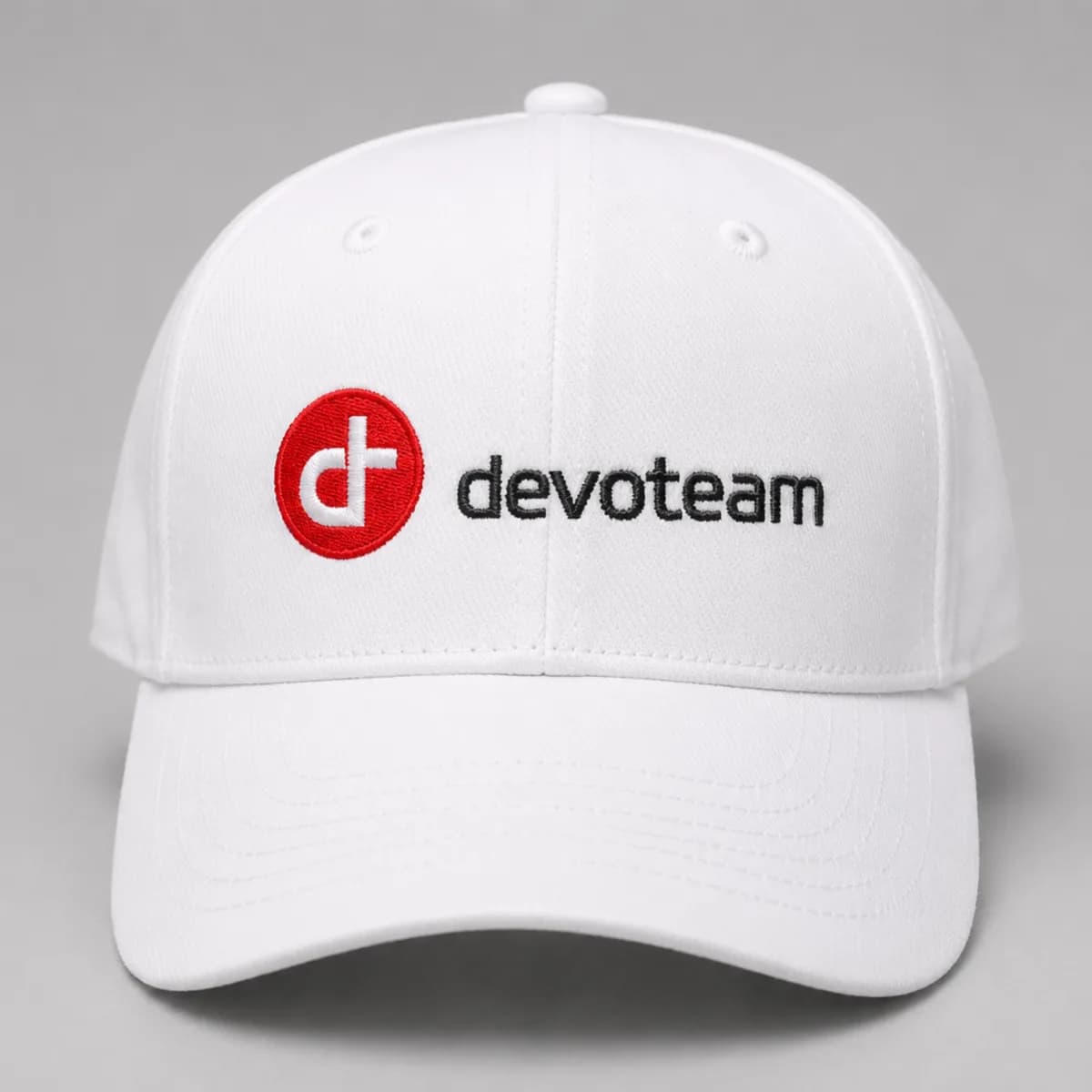 Casquette baseball blanche avec logo d'entreprise brodé